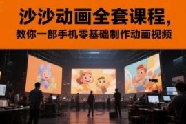 沙沙动画全套课程，教你一部手机零基础制作动画视频