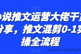 小说推文运营大佬干货分享，推文混剪0-1实操全流程