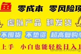 （12663期）闲鱼 零成本 零风险项目 虚拟产品秒发货 不囤货 不垫资 超高复购率  简…