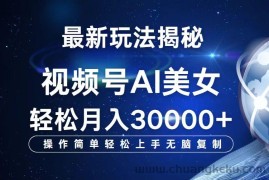 （12410期）视频号最新玩法解析AI美女跳舞，轻松月入30000+