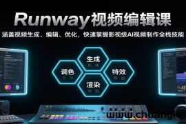 Runway视频编辑课，涵盖视频生成、编辑、优化，快速掌握影视级AI视频制作全栈技能