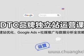 DTC品牌独立站运营课：建站优化、Google Ads + 社媒推广与数据分析全攻略