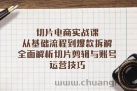 （13179期）切片电商实战课：从基础流程到爆款拆解，全面解析切片剪辑与账号运营技巧