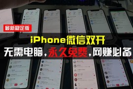 （13487期）iPhone微信双开无需电脑永久免费，适用所有iPhone手机