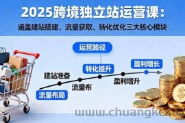 （16211期）2025跨境独立站运营课：涵盖建站搭建、流量获取、转化优化三大核心模块