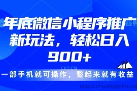 （13761期）24年底微信小程序推广最新玩法，轻松日入900+