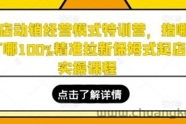 全店动销经营模式特训营，指哪打哪100%精准拉新保姆式起店实操课程