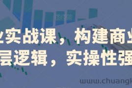 创业实战课，​构建商业底层逻辑，实操性强