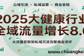 2025大健康行业全域流量增长8.0，从流量获取到私域沉淀完整商业闭环