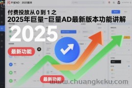 付费投放从0到1之2025年巨量AD最新版本功能讲解