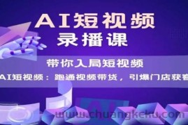 AI短视频爆款，带你入局短视频，跑通视频带货，引爆门店获客
