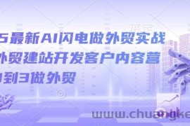 2025最新AI闪电做外贸实战课，外贸建站开发客户内容营销从0到3做外贸