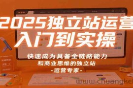 2025独立站运营入门到实操，快速成为具备全链路能力和商业思维的独立站运营专家