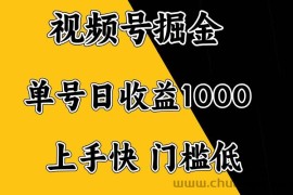 （14183期）视频号掘金，单号日收益1000+，门槛低，容易上手。