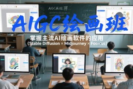 AIGC绘画班，掌握主流Ai绘画软件的应用（Stable Diffusion x Midjourney x Fooocus）