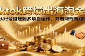 Tiktok跨境出海淘金课，从账号搭建到多项目运作，开启赚钱新路径