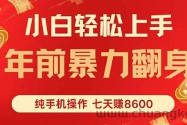 （16080期）七天狂赚8600，小白纯手机操作，日入1000+