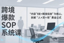 （17370期）跨境爆款SOP系统课，“内容飞轮+精准投放”为核心，拆解“人×货×场”黄金公式