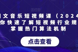 AI图文音乐短视频课（2024）,帮助你快速了解短视频行业规则，掌握热门算法机制