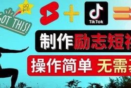 制作Tiktok,Youtube Shorts励志短视频-通过短视频平台快速开通广告获利