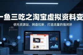一鱼三吃之淘宝虚拟资料变现，依托资源站、网盘拉新，打造流量的强闭环