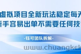 闲鱼虚拟项目全新玩法，稳定每天几张+ 新手容易出单不需要任何技术