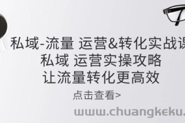 私域流量运营&amp;转化实操课：私域运营实操攻略，让流量转化更高效