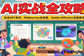 AI实战全攻略，包含GPT系列、Midjourney全流程、Stable Diffusion深度教学