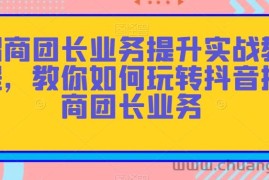 招商团长业务提升实战教程，教你如何玩转抖音招商团长业务