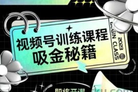 如何做好视频号，视频号训练课程，吸金秘籍