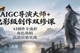 AIGC导演大师+电影级创作双修课：AI创作全流程、角色剪辑、高清渲染实战