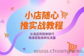 （15205期）小店随心推实战教程，从选品到投放技巧，精准获取高转化流量