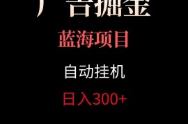 广告自动挂机掘金项目，小白轻松入手，迈出实现副业收入大于主业收入的一步
