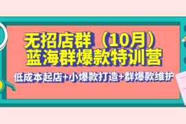 （4182期）无招店群·蓝海群爆款特训营(10月新课) 低成本起店+小爆款打造+群爆款维护