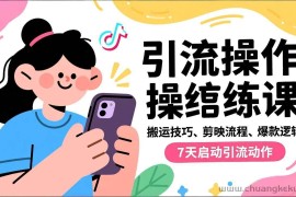 （16809期）抖音引流实操跟练课，搬运技巧、剪映流程、爆款逻辑，7天启动引流动作