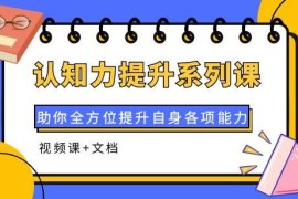 认知力提升系列课：助你全方位提升自身各项能力（视频课+文档）