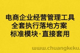 （3439期）外面卖198·电商企业经营管理工具：全套执行落地方案 标准模块·直接套用