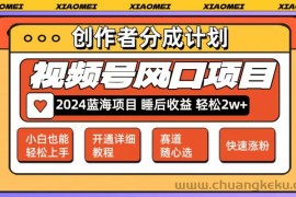 （12084期）微信视频号大风口项目 轻松月入2w+ 多赛道选择，可矩阵，玩法简单轻松上手