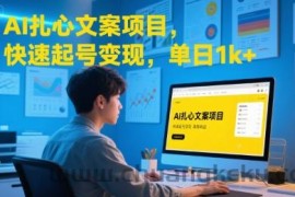 AI扎心文案项目，快速起号变现，单日1k+
