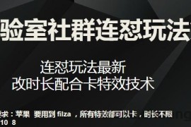 梅花实验室社群连怼玩法第七期，连怼玩法最新，改时长配合卡特效技术