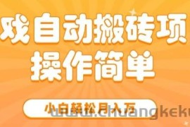 游戏自动搬砖项目，新手小白轻松月入1W+，操作简单，适合懒人的副业【揭秘】