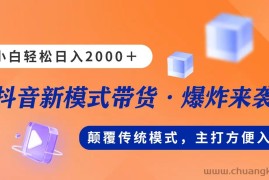 （11080期）新模式直播带货，日入2000，不出镜不露脸，小白轻松上手