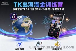 TK出海淘金训练营，助你快速掌握TikTok运营与AI创作，开启出海变现之路