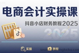 电商会计实操课-抖音小店财务教程2025
