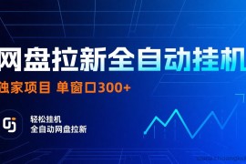 网盘拉新全自动挂机项目 独家稳定 单窗口轻松日入300+ 可矩阵