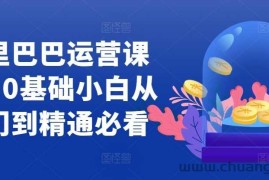 阿里巴巴运营课程，0基础小白从入门到精通必看