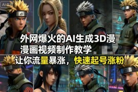 外网爆火的AI生成3D漫画视频制作教学，让你流量暴涨，快速起号涨粉！