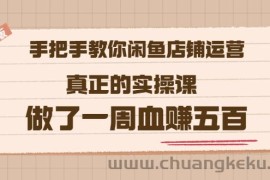 （3334期）2022版《手把手教你闲鱼店铺运营》真正的实操课 做了一周血赚五百 (16节课)