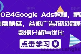 2024Google Ads教程，精准询盘秘籍，谷歌广告投放流程，数据分析与优化