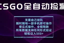基于游戏交易平台的全自动捡漏项目，不用挂G不用玩游戏，一个手机即可操作，新手小白轻松月入1W+【揭秘】